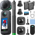 AKASO 360 Aventure Neige - Caméra action 360 5,7K avec carte 128 Go - Photos 72 MP stabilisation SuperSmooth - Perche selfie invisible Horizon Lock et suivi IA