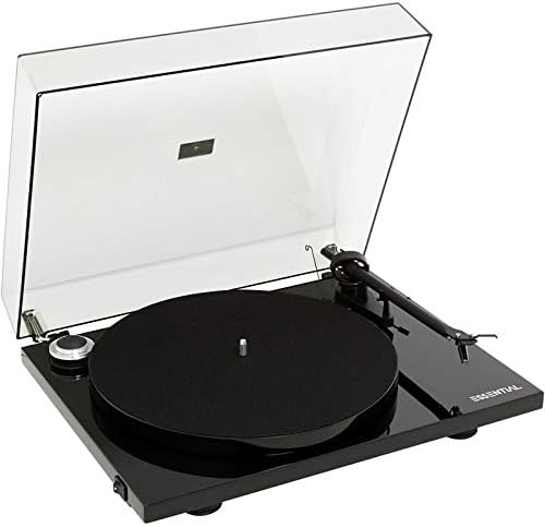 Pro Ject Essential III Digital OM10e platine vinyle - finition noir laqué avec cartouche Ortofon OM10e - moteur CC et signal numérique - câbles RCA inclus pour installation audio