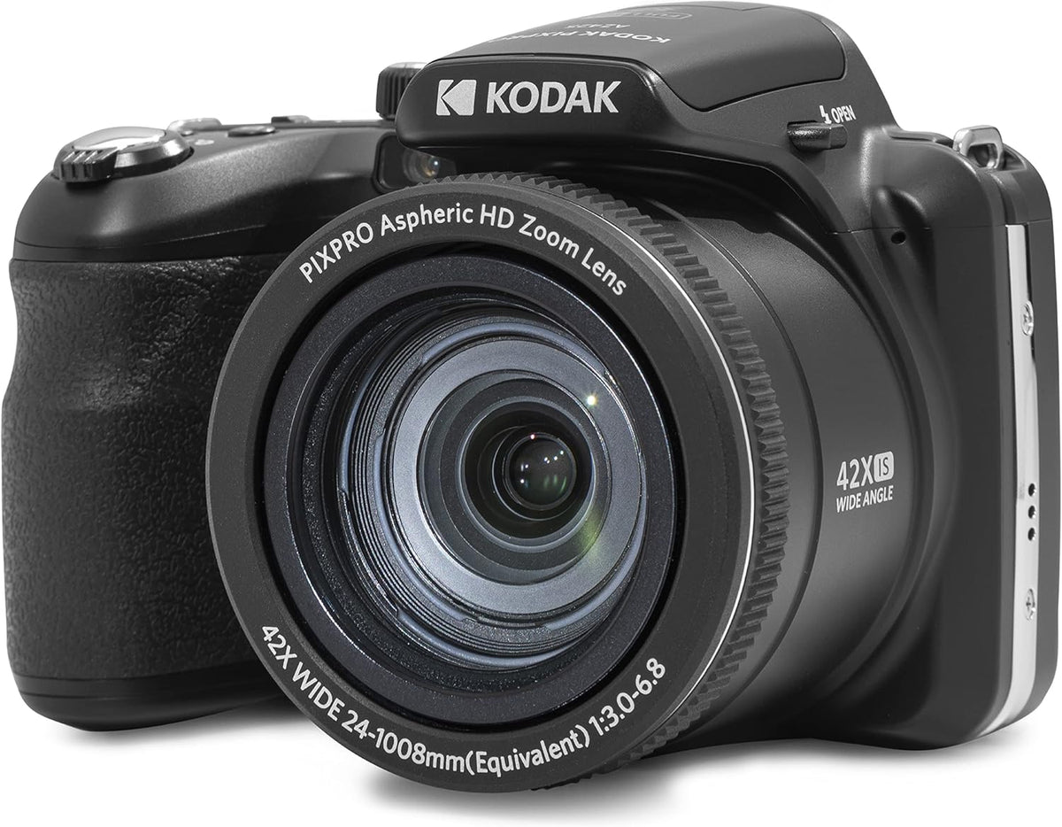 KODAK Pixpro AZ425 appareil photo bridge - photo 20 MP noir grand angle 24 mm - zoom optique 42x stabilisé - écran LCD 3 pouces vidéo Full HD 1080p