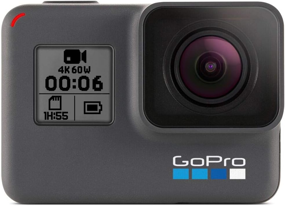 GoPro HERO6 Black caméra action 4K - Capteur CMOS avec écran tactile 2 pouces - Vidéo MPEG 4 avec audio AAC - Bluetooth WiFi et USB Type C pour activités et voyages