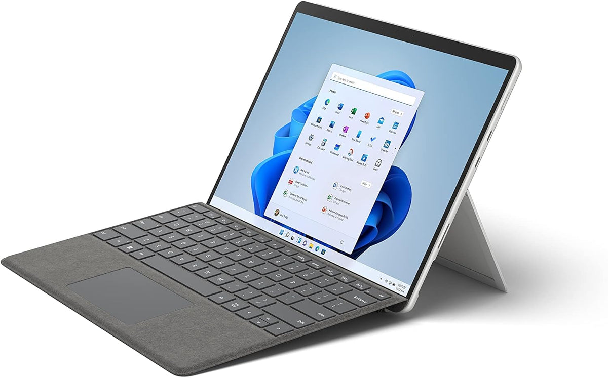 Microsoft Surface Pro 8 ordinateur hybride - écran tactile 13 pouces Intel Core i5 - 8 Go RAM SSD 128 Go - Windows 11 Home finition gris platine portable