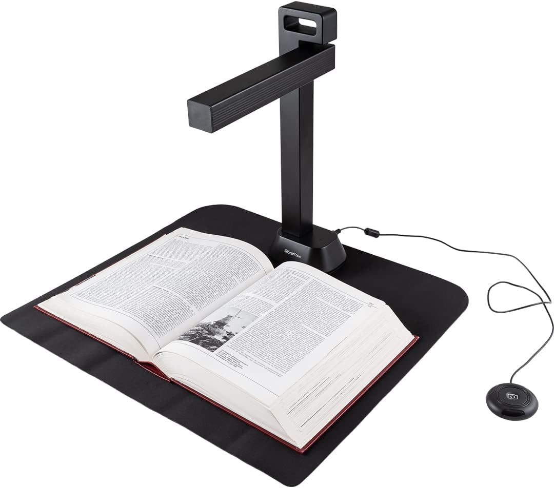 IRIScan Desk 6 Pro - Scanner documents polyvalent A4 et A3 - Numérisation par caméra pour livres et dossiers - USB modèle compact pour bureau et archivage documentaire