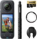 Insta360 X4 Pack protège objectifs Premium Caméra 360 8K noire - Vidéo grand angle 4K - Effet perche selfie invisible - Protège objectifs amovibles avec écran 2,5 pouces