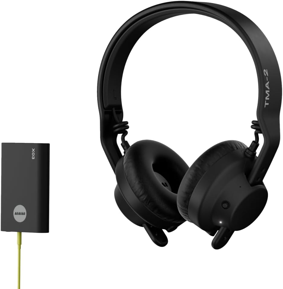 AIAIAI TMA 2 DJ Wireless casque DJ - modèle professionnel sans fil faible latence - autonomie supérieure à 25 heures - Bluetooth isolation élevée design léger noir