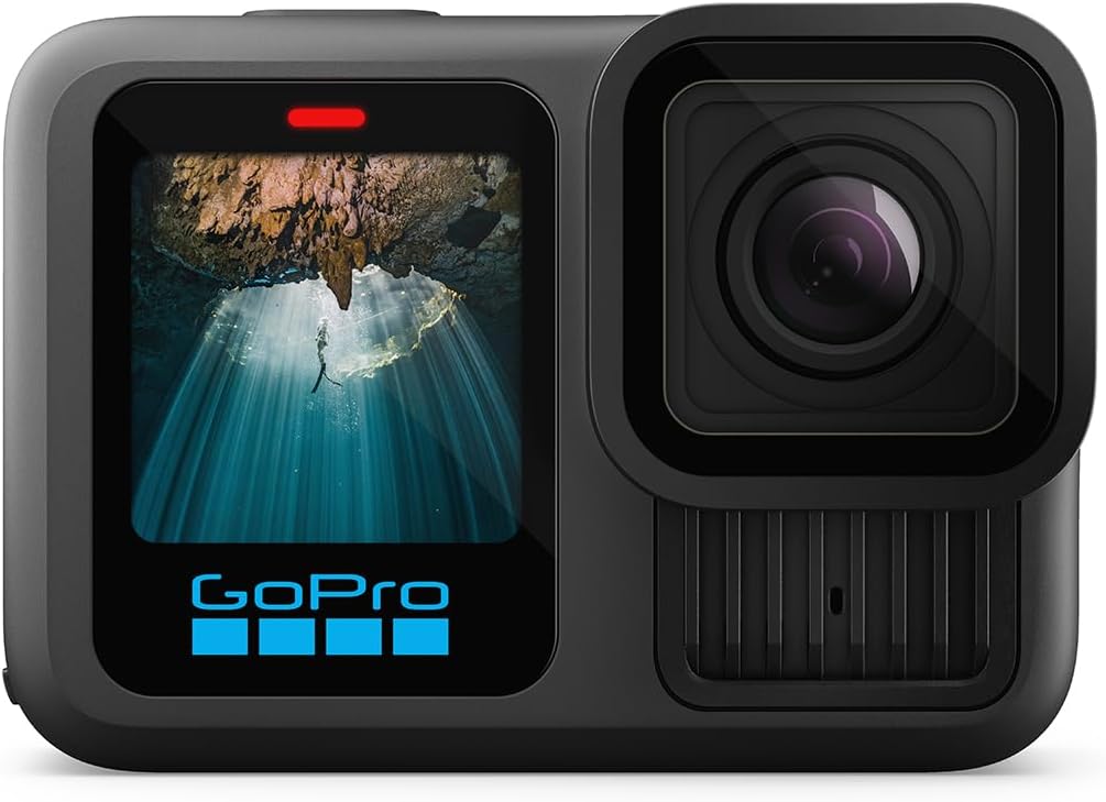 GoPro HERO13 Black Caméra action étanche - Vidéo 5,3K 60 fps et photos 27 MP - Écran 2,27 pouces avec capteur CMOS - Compatible objectifs série HB et connexion USB