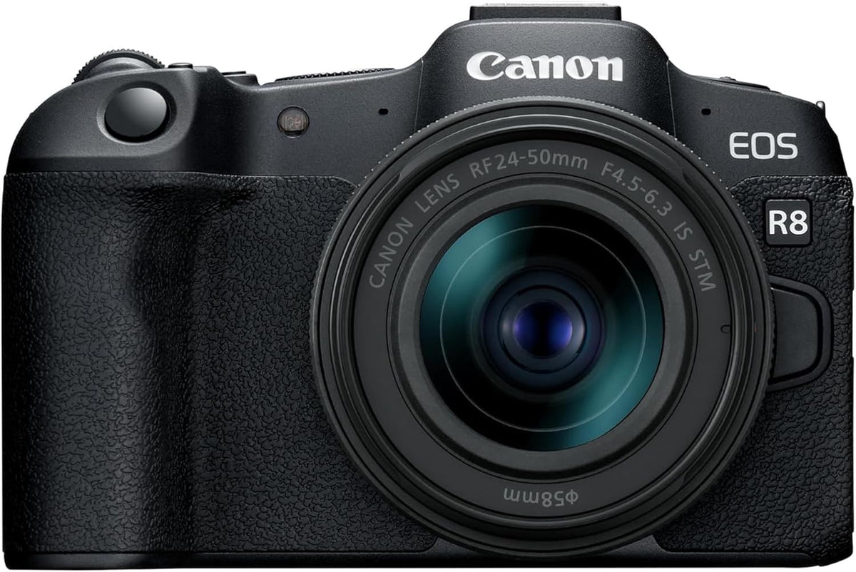 Canon EOS R8 appareil photo hybride - plein format CMOS 24,2 MP avec RF 24 à 50 mm - Dual Pixel CMOS AF II écran tactile LCD - stabilisation numérique UVC UAC