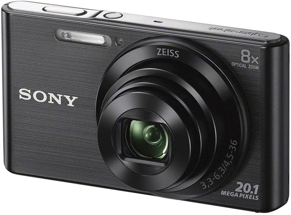 Sony DSC W830 appareil photo compact 20,1 MP - Zoom optique 8x avec stabilisation optique - Capteur CCD format compact noir - Pour photos voyages portraits et usage quotidien