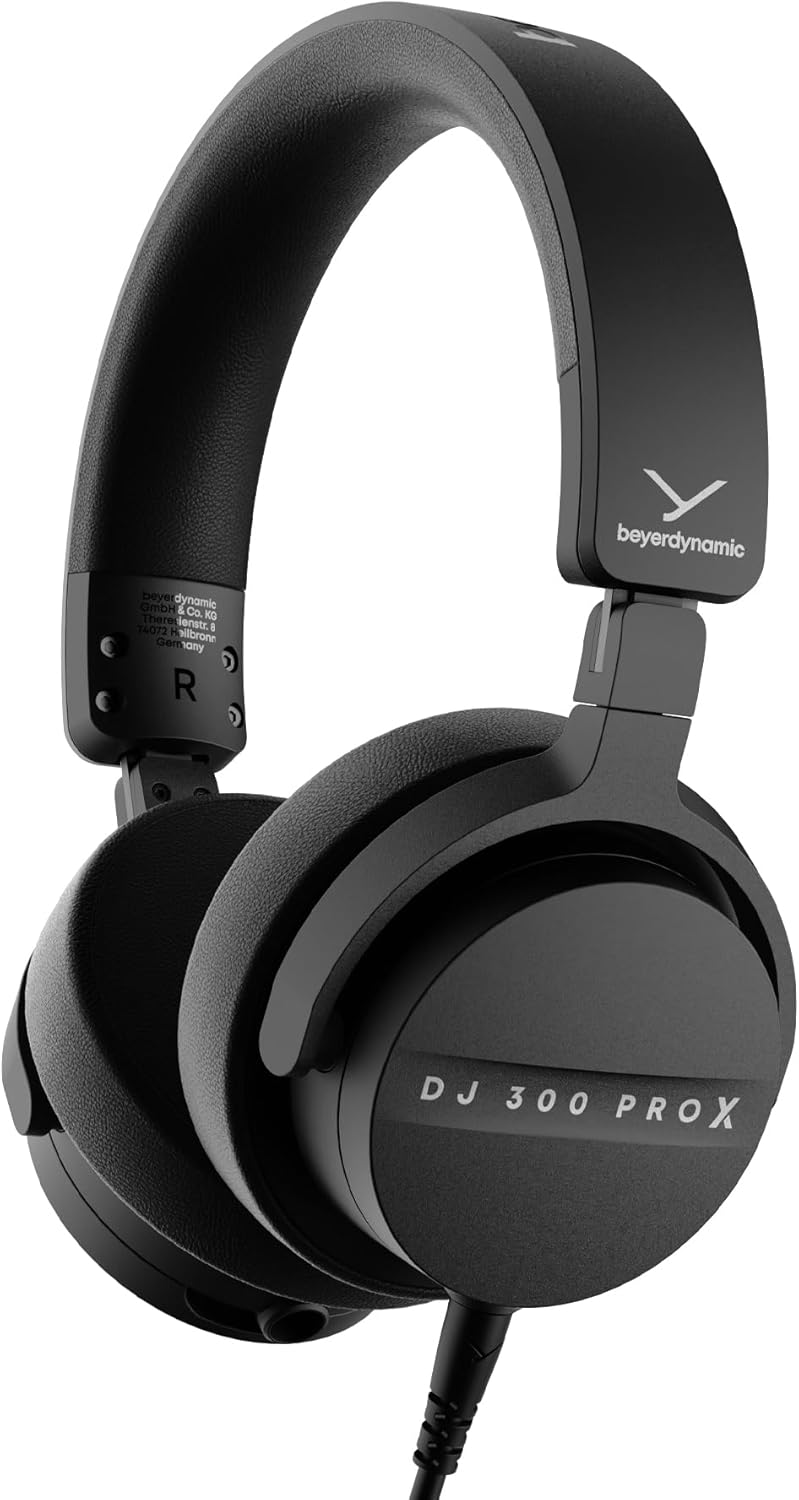 beyerdynamic DJ 300 Pro X Casque DJ professionnel noir - Format 2 en 1 supra auriculaire et circum auriculaire - Impédance 48 ohms - Jack 3,5 mm avec adaptateur 6,35 mm