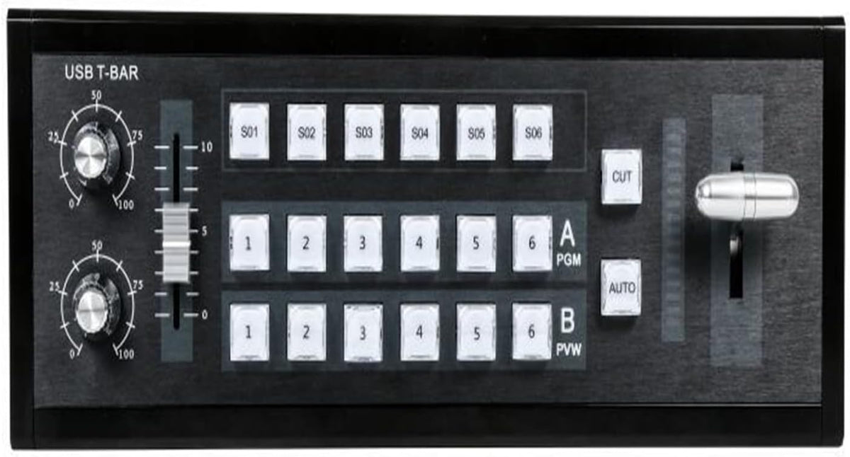 SMC755-VMIX Industrie Joystick - Switcher pour diffusion en direct - Station de contrôle enregistrement directeur - Contrôleur clavier MIDI compatible Android format unique