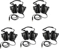Retekess TT034 casque visite sans fil - circum auriculaire noir réduction bruit 23 dB - impédance 140 ohms jack 3,5 mm - compatible T130 TT127 lot de 5 casques
