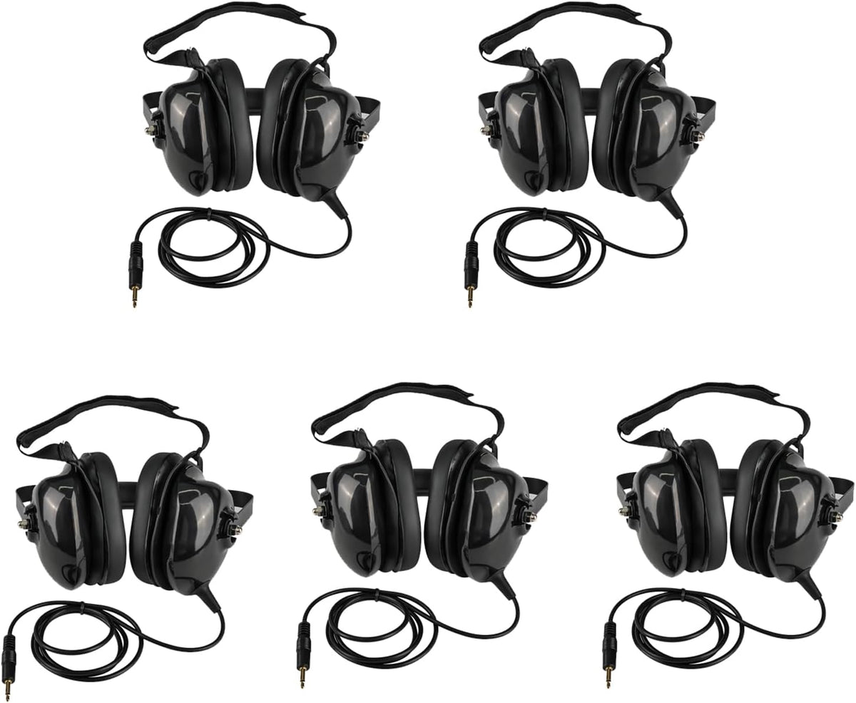 Retekess TT034 casque visite sans fil - circum auriculaire noir réduction bruit 23 dB - impédance 140 ohms jack 3,5 mm - compatible T130 TT127 lot de 5 casques