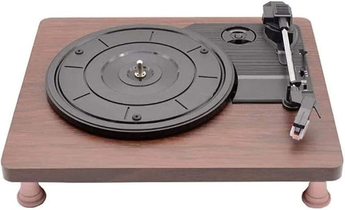 KANBUN - Platine vinyle Hi-Fi à entraînement par courroie - Cartouche préampli intégré et contrepoids réglable - Socle bois massif finition noyer pour écoute domestique