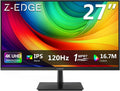Z Edge écran PC gaming IPS 27 pouces - 4K UHD 3840 x 2160 à 120 Hz - Réponse 1 ms FreeSync écran mat ultra slim - 2 HDMI 2 DisplayPort VESA inclinaison réglable