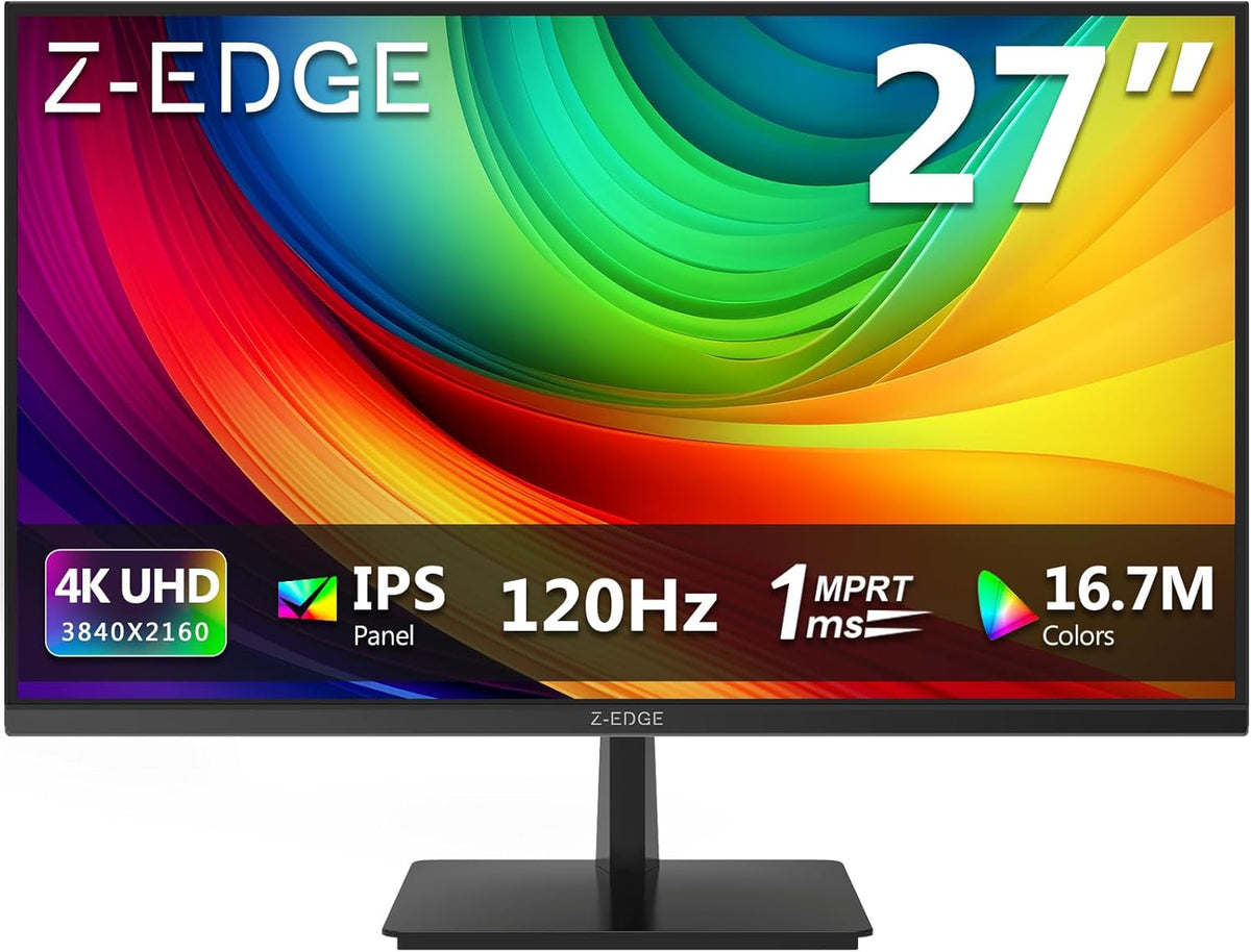 Z Edge écran PC gaming IPS 27 pouces - 4K UHD 3840 x 2160 à 120 Hz - Réponse 1 ms FreeSync écran mat ultra slim - 2 HDMI 2 DisplayPort VESA inclinaison réglable