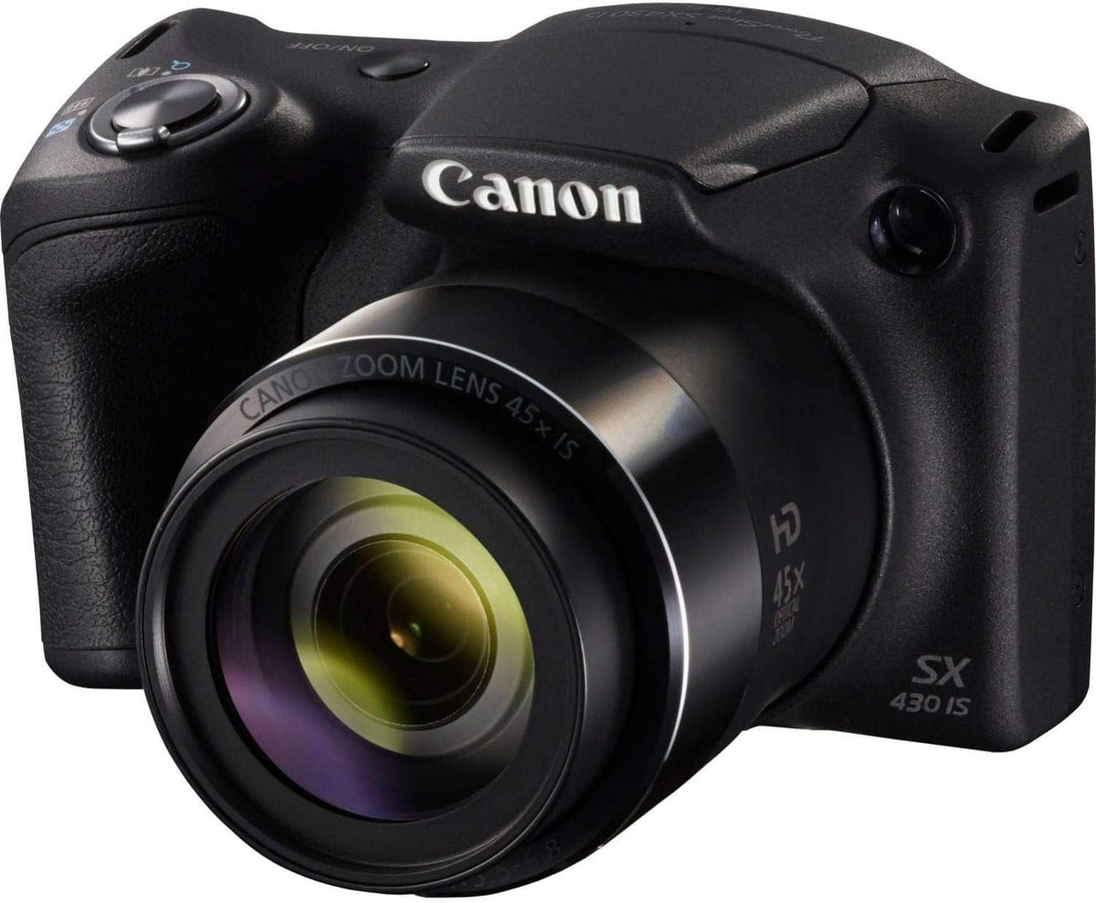 Canon SX430 IS appareil photo bridge - capteur CMOS noir zoom optique 45x - stabilisation optique focale jusqu à 193,5 - mesure pondérée centrale pour photographie polyvalente