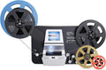 Scanner film Super 8 - conversion vidéo numérique pour films 3 5 7 et 9 pouces - résolution 1600 dpi écran LCD 2,4 pouces - HDMI carte mémoire 32 Go incluse