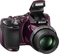 Nikon Coolpix L830 appareil photo compact - capteur CMOS 16,8 MP prune écran LCD 3 pouces - zoom optique 34x focale 765 mm - stabilisation image mesure matricielle