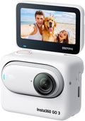 Insta360 GO 3 64 Go - Mini caméra action légère pour POV mains libres - Stabilisation et Action Pod multifonction - Étanche avec écran 2 pouces Wi-Fi Bluetooth