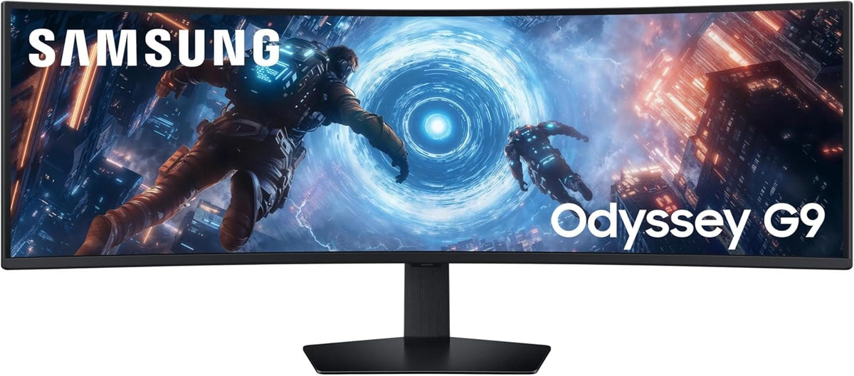 Samsung Odyssey G91F LS49FG916EUXEN - Écran gamer incurvé 49 pouces 5120 x 1440 144 Hz - Dalle VA 1000R 1 ms FreeSync Premium Pro - DisplayPort HDMI pied ajustable