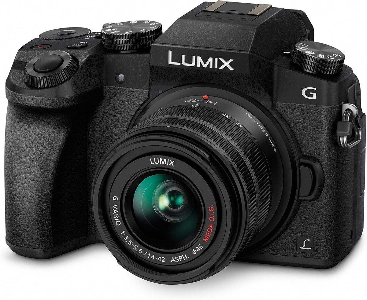 Panasonic Lumix DMC G7 G70 Hybride 16,84 MP - Objectif Lumix G Vario 14 42 mm f 3,5 5,6 OIS ASPH - Monture Micro Quatre Tiers - Zoom optique 3x