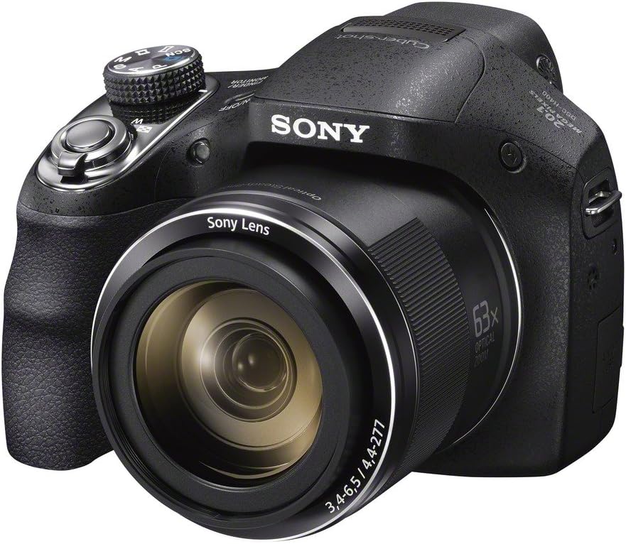Sony DSC H400 Appareil photo bridge noir 20,1 MP - Zoom optique 63x - Distance focale jusqu à 1550 mm - Stabilisation avec mesure matricielle centrale et spot