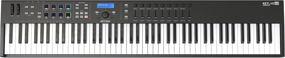 Arturia KeyLab Essential 88 BK clavier MIDI - 88 touches édition limitée noire - connexion USB pour production musicale - Analog Lab Intro Ableton Live Lite UVI Model D inclus