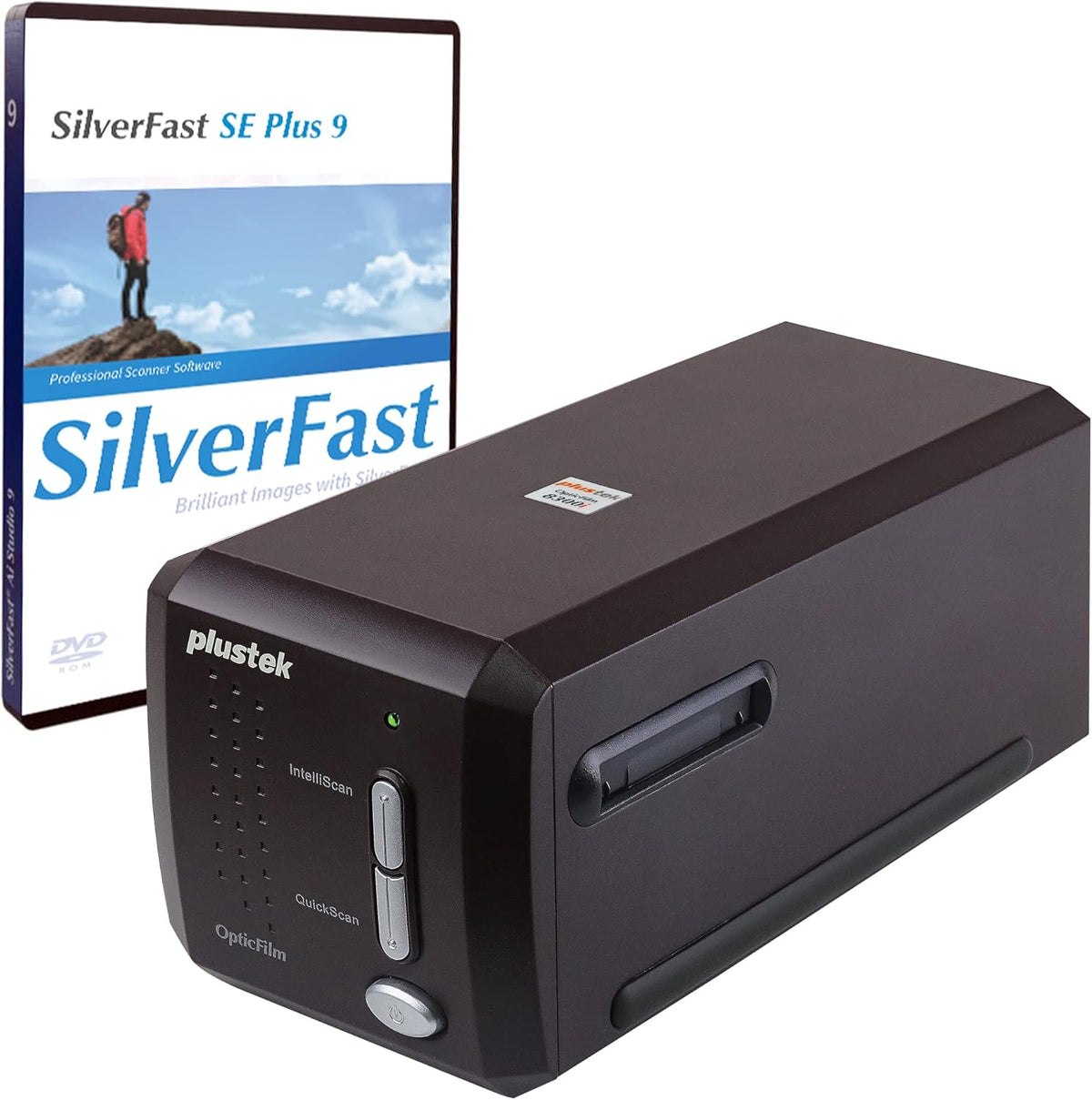 Plustek OpticFilm 8300i SE scanner film - négatifs et diapositives 35 mm - numérisation accélérée et couleur 24 bits - USB avec SilverFast SE Plus 9 et QuickScan Plus