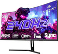 Amzfast AMZG34C5QPro écran gaming incurvé 34 pouces - UWQHD 3440 x 1440 format 21:9 - 240 Hz réponse 1 ms HDR Adaptive Sync - HDMI 2.1 DP 1.4 PIP PBP