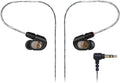 Audio Technica ATH E70 écouteurs intra auriculaires IEM noirs - Casque filaire professionnel avec isolation acoustique