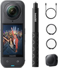 Insta360 X5 Pack Protège Objectifs - Caméra 360 étanche 8K avec basse lumière avancée - Objectifs remplaçables et selfie stick invisible - Autonomie jusqu'à 3 h stabilisation