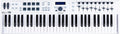 Arturia KeyLab Essential 61 clavier MIDI - 61 touches blanc et noir pour production musicale - 8 pads 8 encodeurs rotatifs 8 curseurs - USB avec logiciels inclus