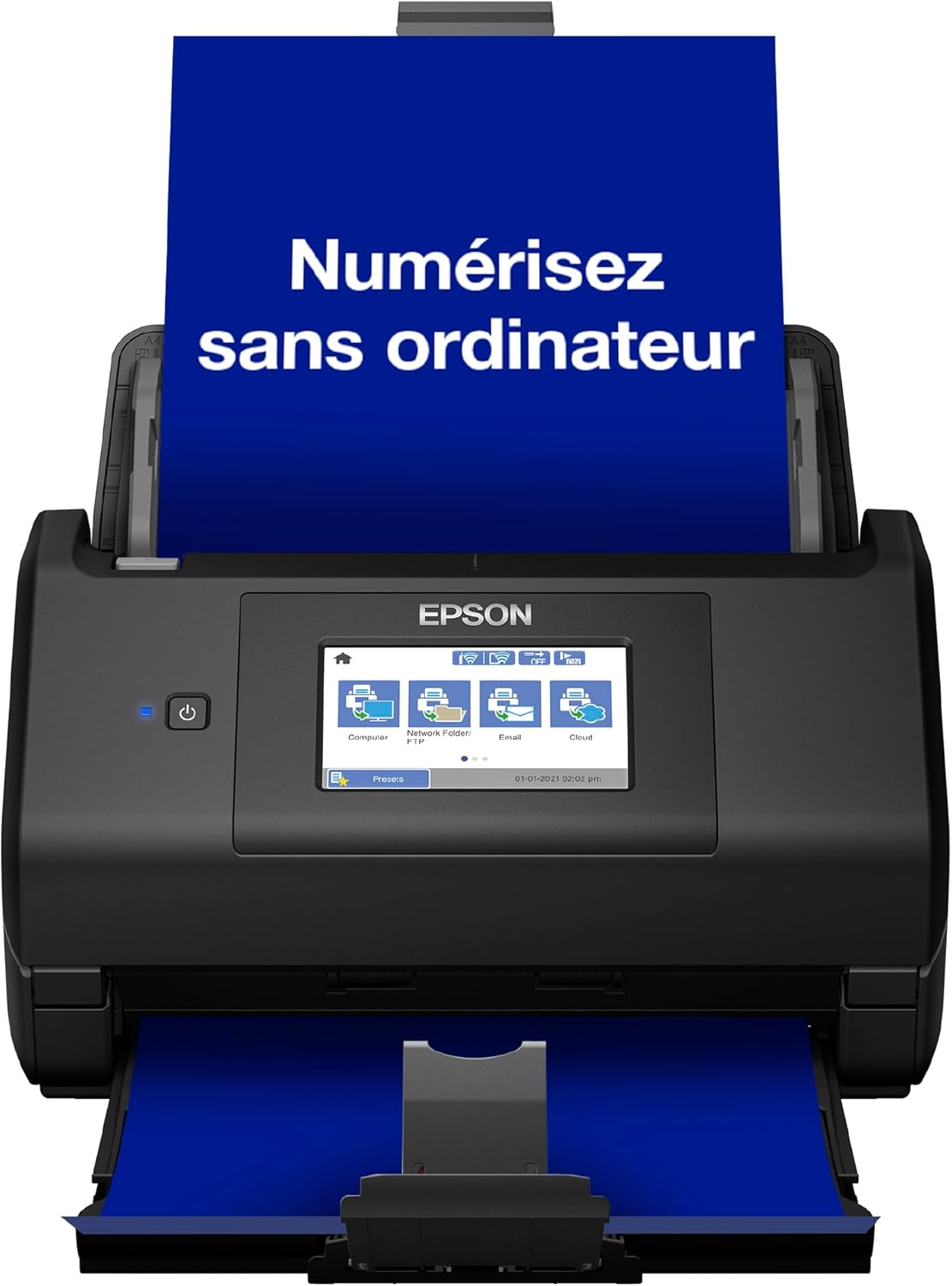 Epson WorkForce ES-580W - Scanner documents A4 recto verso 35 ppm 70 ipm - Chargeur automatique 100 feuilles écran tactile - Wi-Fi numérisation autonome sans PC