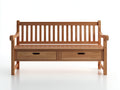 Banc de jardin - bois - 170x62x87 cm - bois naturel - traditionnel