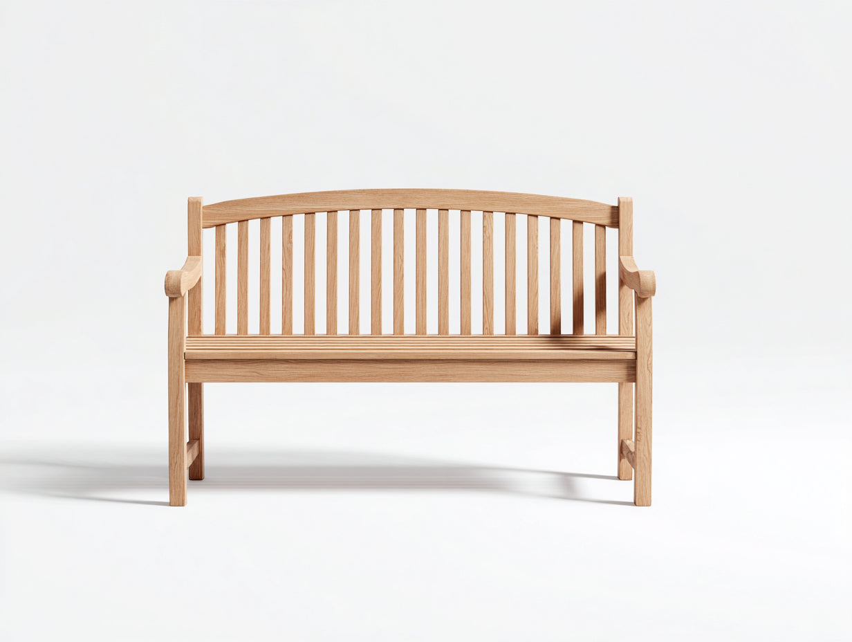 Banc de jardin-Bois-122 x 58 x 89 cm-Bois naturel-Classique