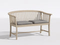 Banc de jardin - bois - tissu - 150x63x80 cm - gris-bois clair - scandinave