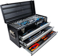 BGS 3350 - Caisse à outils métallique 3 tiroirs avec 147 outils - Structure métal finition mate - Coffret atelier 18 kg pour rangement et maintenance