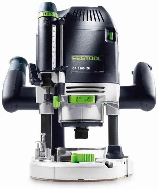 Festool OF 2200 EB-Set - Défonceuse plongeante professionnelle 230 V - Jusqu'à 22000 tr min pour fraisage intensif - Modèle 8,3 kg pour atelier et menuiserie
