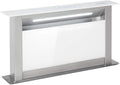 Klarstein Royal Flush Eco hotte escamotable 60 cm - débit 576 m3 h classe A++ - Touch To Slide et LED - acier inoxydable verre pour recyclage ou évacuation intégrée
