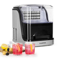 Klarstein Kristall - Machine à glaçons transparents 15 kg par jour - Réservoir amovible 2,5 L deux tailles au choix - Bac amovible acier inoxydable noir 300 W
