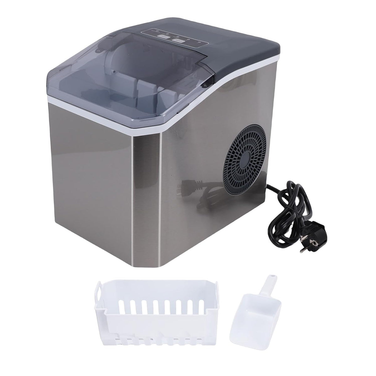 CHEOTIME machine à glaçons portable - 9 glaçons en 6 minutes - Production 26 lb par jour avec nettoyage automatique et accessoires