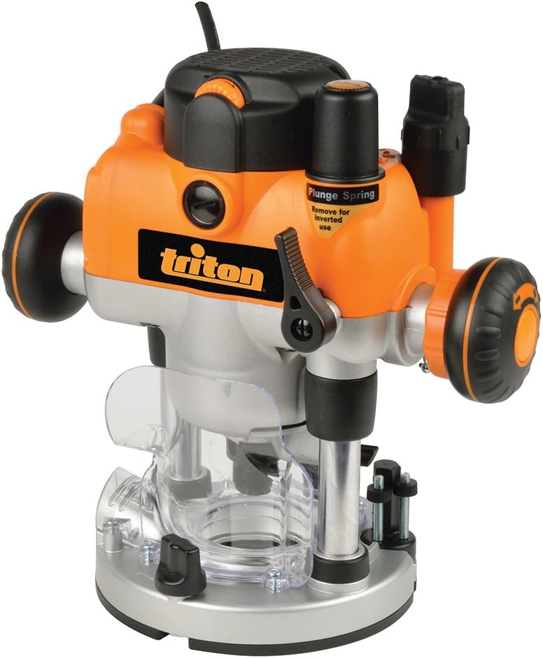 Triton MOF001 - Défonceuse de précision bi mode 1400 W - Jusqu'à 20000 tr min base plongeante - Structure métal 240 V pour fraisage et menuiserie