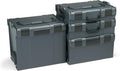 Bosch Sortimo L-Boxx 102-374 - Ensemble de mallettes outils empilables modulaires - Plastique ABS robuste 3 compartiments - Format anthracite compatible système L-Boxx
