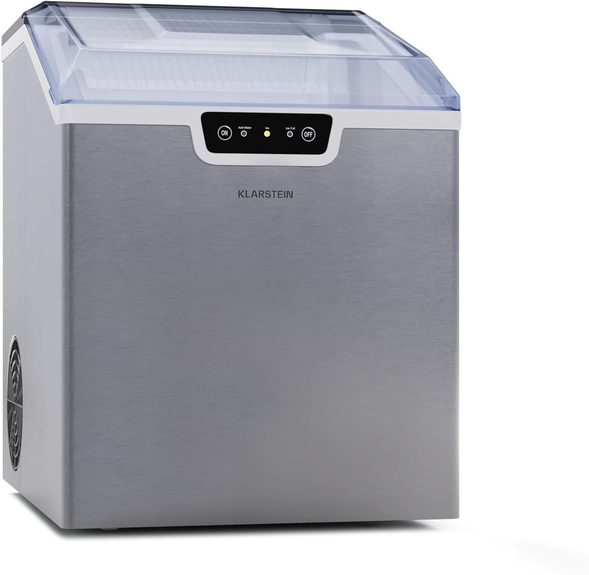 Klarstein Ice Festival machine à glaçons maison 18 kg par jour - Capacité 3,2 L - Machine à glace autonettoyante avec grands et petits glaçons