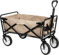 XLTTY chariot pliable camping plage - capacité de charge jusqu à 330 lb - roues universelles poignée réglable - 2 porte gobelets pour jardin et transport extérieur