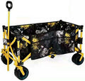 XLTTY chariot de pêche pliable - cadre acier allié roues pivotantes avec frein - poignée réglable et 2 sacs rangement - chariot robuste extérieur sans assemblage