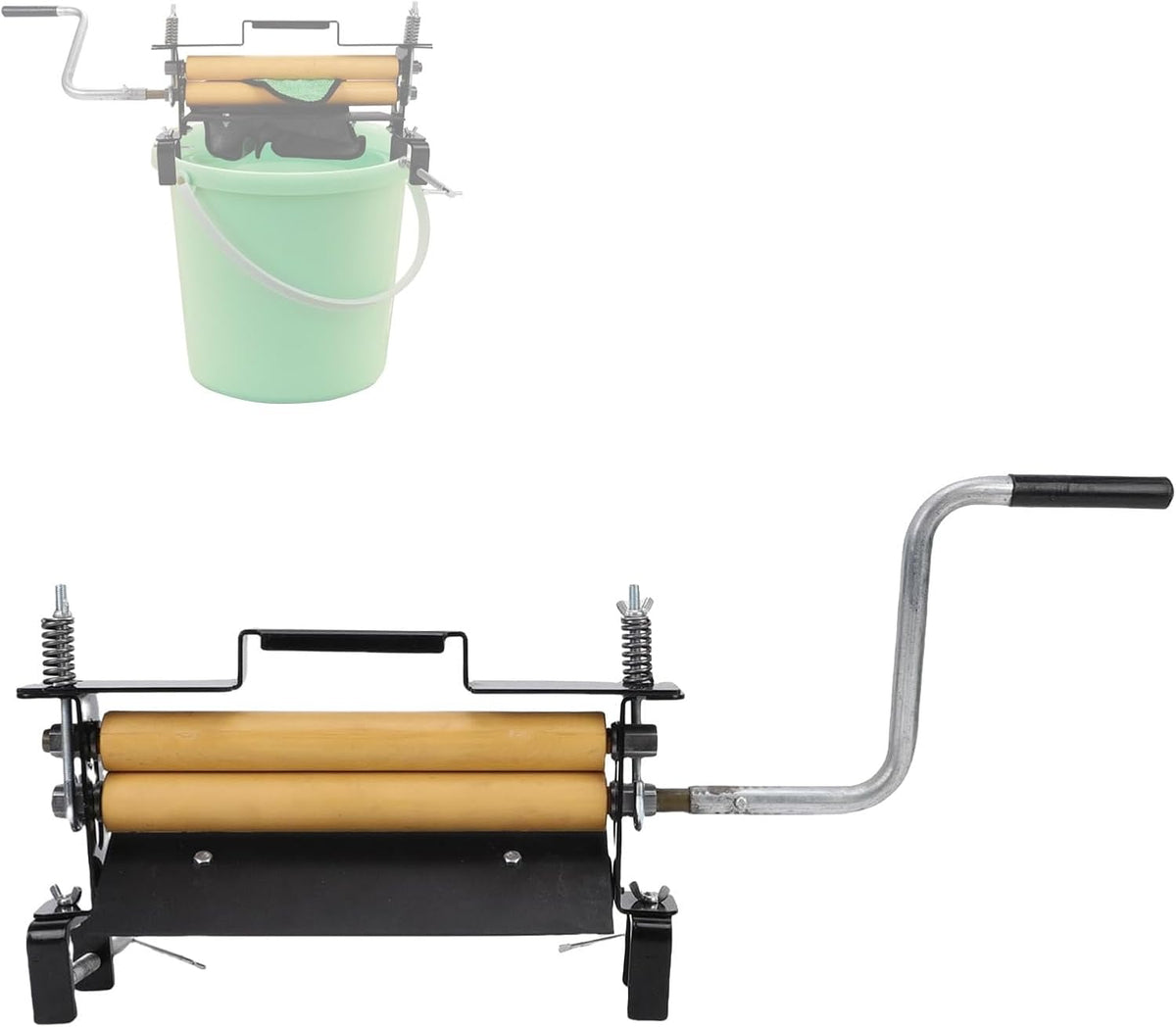 WHIPIN Essoreuse à linge robuste à manivelle - Support en acier réglable avec rouleaux - Jusqu à 95 pour cent d eau retirée - Pour maison lavage voiture et usage quotidien