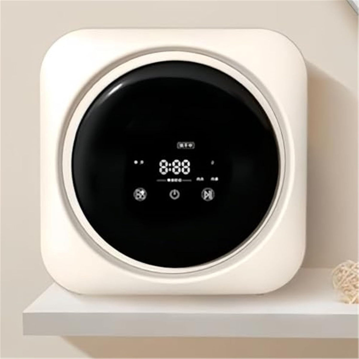 Machine à laver murale automatique 3 kg - Chargement frontal avec essoreuse intégrée - Commandes tactiles et deux cycles - Séchage haute température à 95 C pour petits espaces
