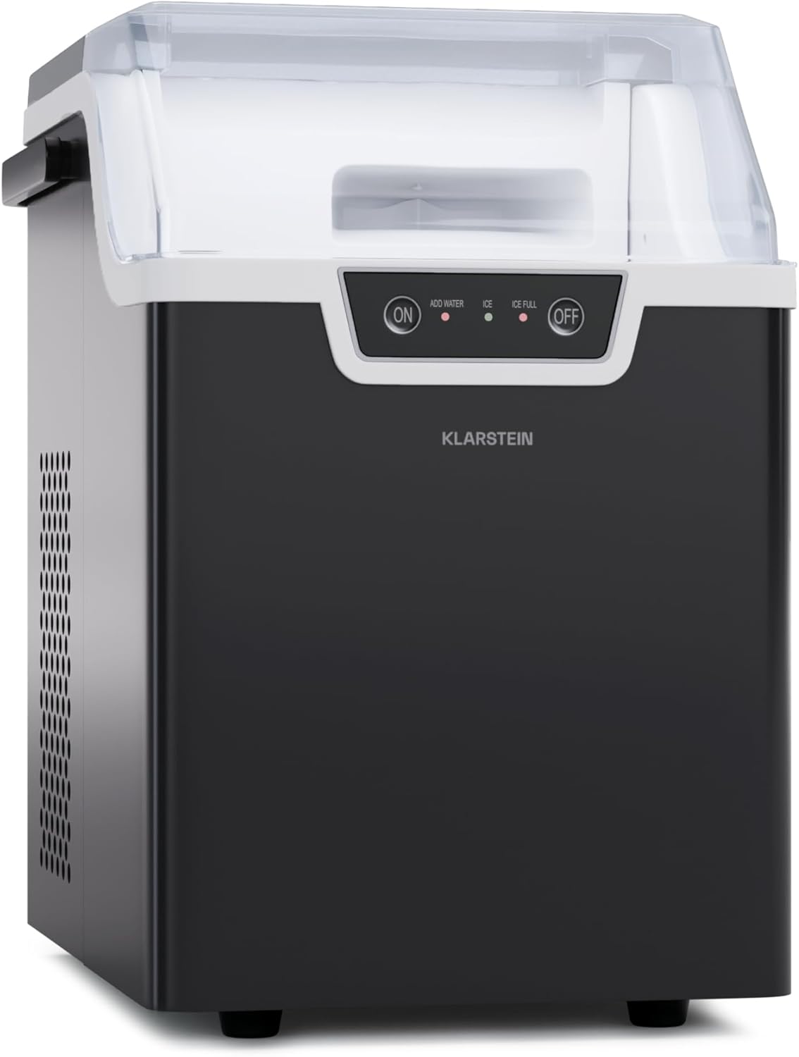 Klarstein Machine à glaçons autonome 200 W - Production jusqu à 12 kg de glace - Réservoir 1,7 L avec cycle rapide 4 min - Format portable avec fonction autonettoyante