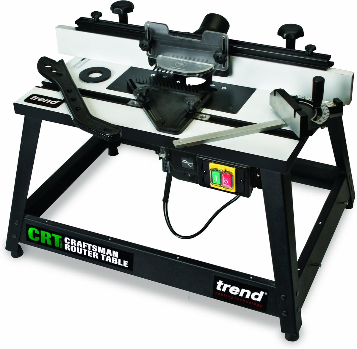 Trend CRT MK3 EURO table de défonceuse portable - Table 230 V pour travaux de menuiserie - Pour façonnage moulage et fabrication de meubles - Structure métal noire