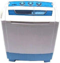 D plus L GmbH Mini machine à laver 5,2 kg avec essoreuse - Modèle 2 en 1 à chargement par le haut - Pompe eaux usées intégrée - Portable pour camping et voyage